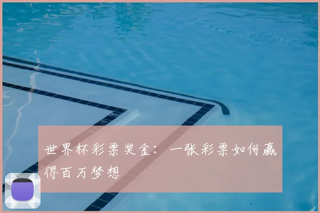 世界杯彩票奖金:一张彩票如何赢得百万梦想